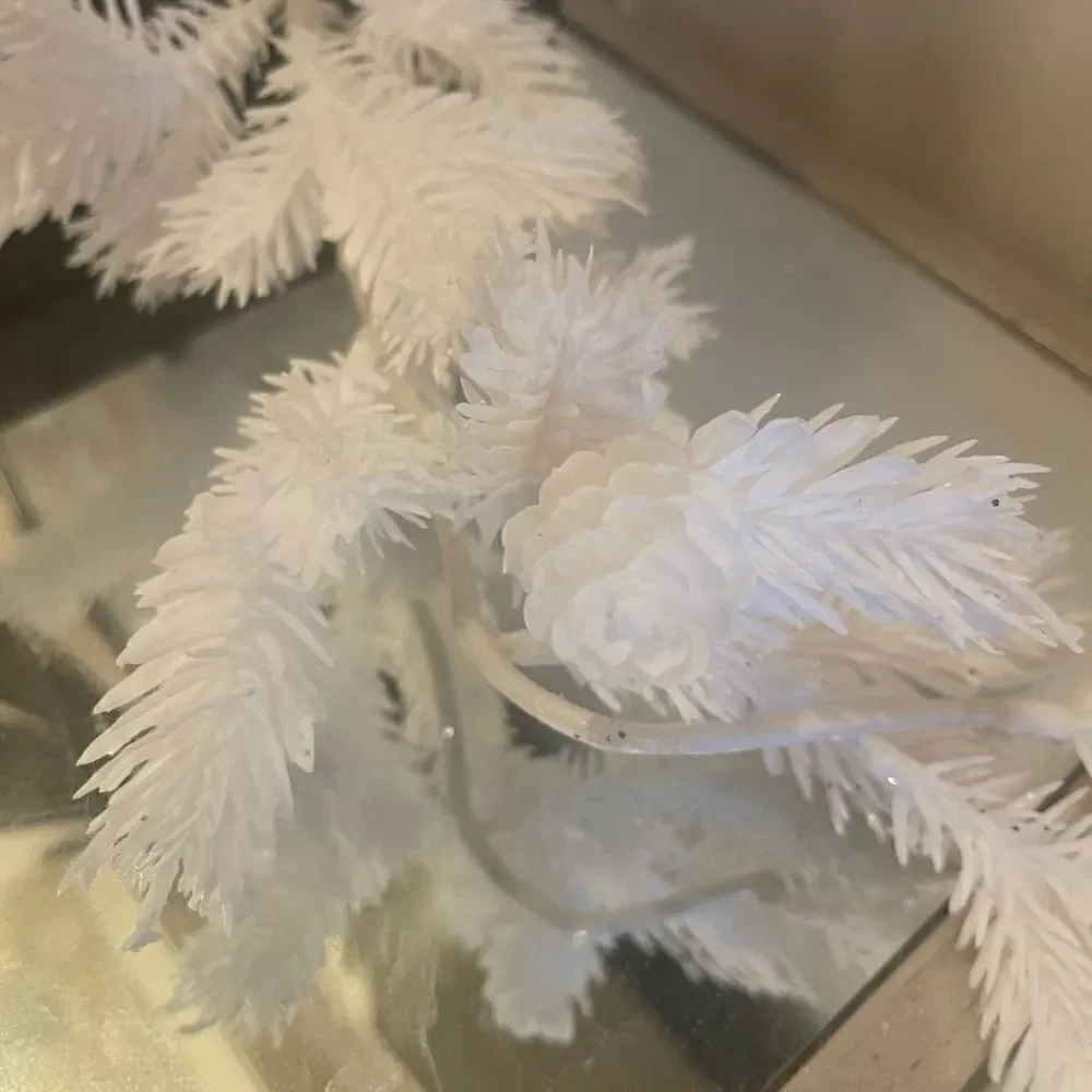 Garland White Pine Tree with Pinecones Garland!